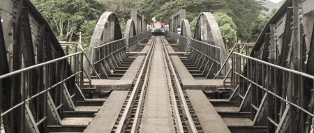 view of the railway track on a sunny dayの写真素材