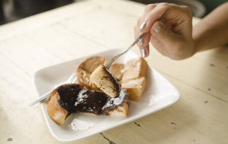 peanut butter & jelly sandwichの写真素材