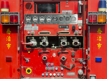 Details of rescue and firefighting truck equipment