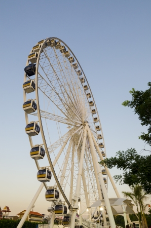 Vintage Retro Ferris Wheel on Blue Skyのeditorial素材