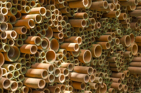 Creative art brick wall background from Ceramics