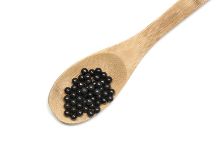 Black ball Traditional Medicine pillの写真素材