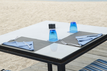 Dinner on the beachの写真素材