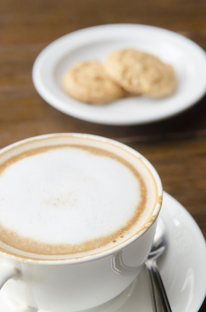 hot coffee latteの写真素材