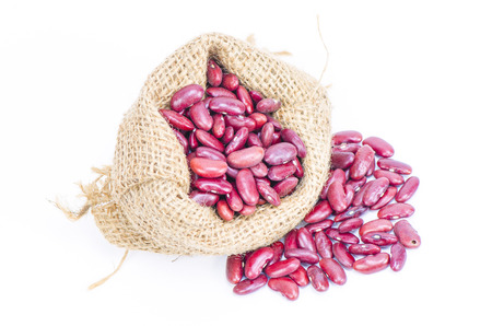 Beans - red isolated on whiteの写真素材
