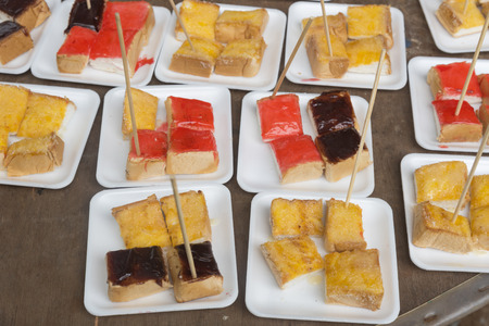 Bread with jamの写真素材