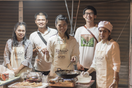 Georgetown, Penang, Malaysia - JULY 4 : Heritage Celebrations 2015 EAT RITE:Rituals Foods of George Town. Tourists attention to Celebrations on the opening day. on July 4,2015 in Penang, Malaysia.のeditorial素材