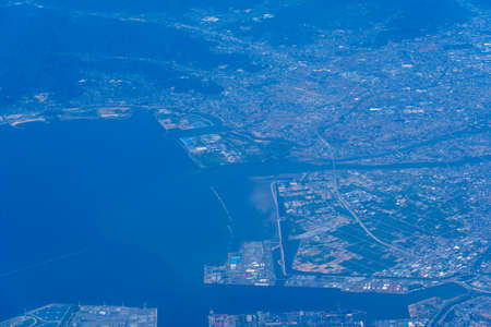 View from airplaneの写真素材