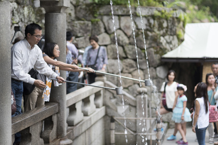 Kyoto, JAPAN-JANUARY 13: Tourist at Kiyomizu-dera Temple in Kyoto Japan on January 13,2016...