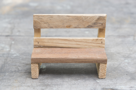 Small wooden models chair for the exhibit .の写真素材