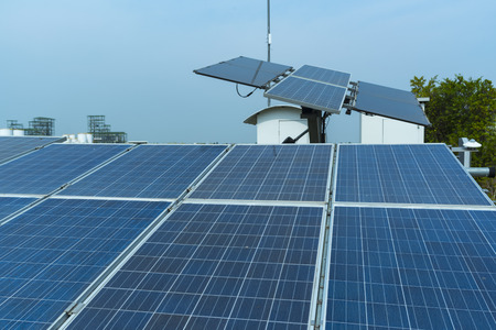 view of Thailand solar farm in Bangkok, Thailand.の写真素材