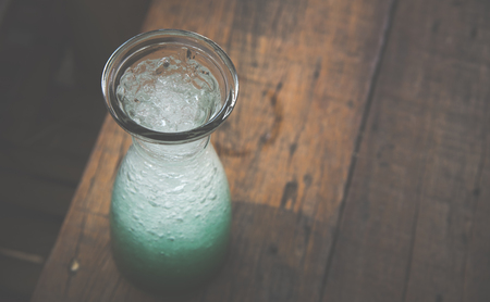 green apple soda with ice, vintage filtered Imagesの写真素材