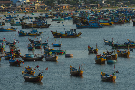 Fishing village in Mui Ne, Vietnam, Southeast Asiaのeditorial素材