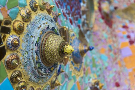 Circular pattern on the surface of the tile and mosaic .の写真素材