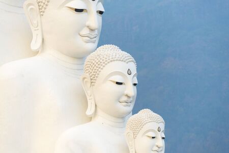 Five Buddha statue on Wat Phasornkaew temple, Thailand, Phetchabun, Khao Khoの写真素材