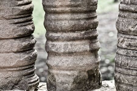 part of old stone castle in thailand