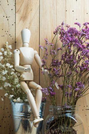 set of vintage flowerの写真素材