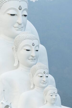 Five Buddha statue on Wat Phasornkaew temple, Thailand, Phetchabun, Khao Khoの写真素材