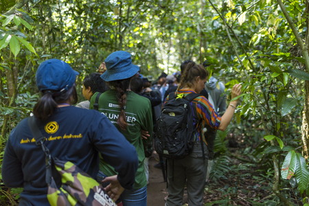 outdoor activities of nature education programs in Khao Yai National Park, Thailand. On November 2016のeditorial素材