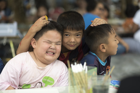 Outdoor games on the field. Children play the game on the field. "Khao Yai". Children's camp"Bangkok" Thailand, Bangkok 17 June 2016のeditorial素材