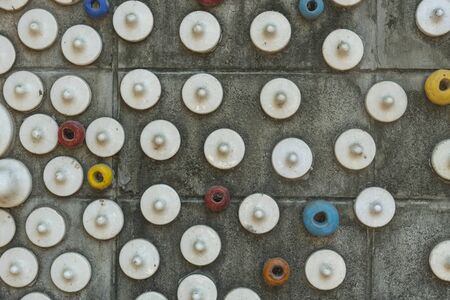 colourful brick wall for backgroundの写真素材