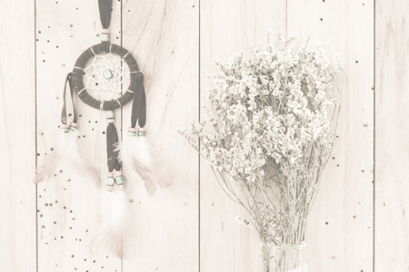 the dreamcatcher with vintage flowers, vintage filtered Imagesの写真素材