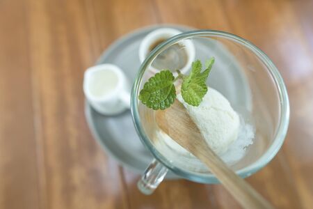 matcha latte green teaの写真素材