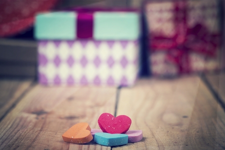 abstract picture for Valentine day, vintage filter imageの写真素材