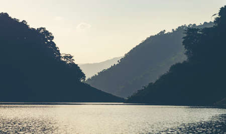 tropical waterfalls in the forest, Thailandの写真素材