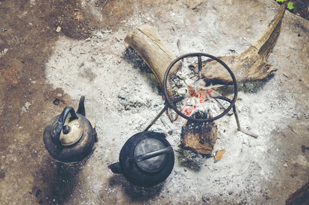 old local kitchen cookwareの写真素材