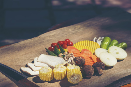 mixed vegetable set for cooking food