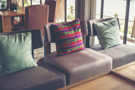 Certified Sofa in a Coffee Shopの写真素材