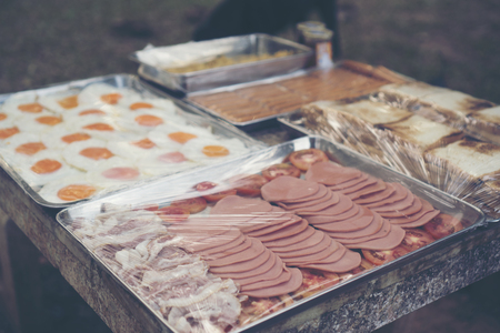 set of American Breakfastの写真素材