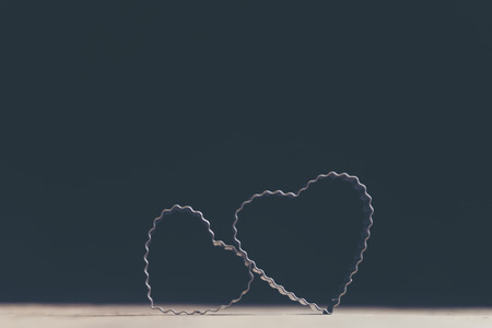 Valentines Day background with hearts.の写真素材
