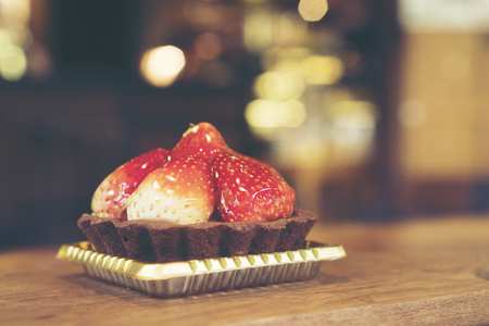 strawberry cheese cakeの写真素材