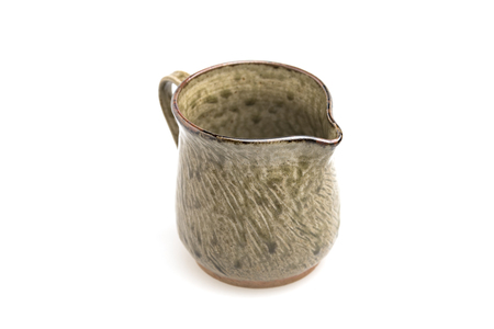 ceramic coffee dripper pot isolated on whiteの写真素材
