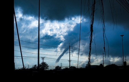 land spout tornadoの写真素材