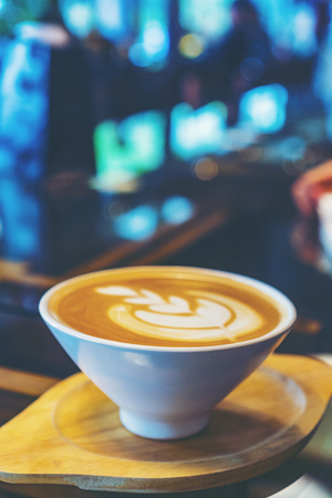 coffee latte art in coffee cafeの写真素材