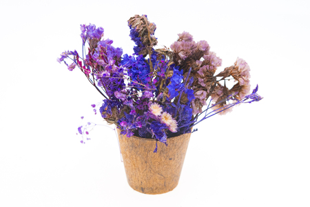 Beautiful vintage flower bouquet isolated on white backgroundの写真素材