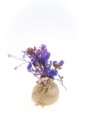 Beautiful vintage flower bouquet isolated on white backgroundの写真素材