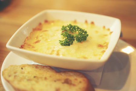 Spinach with cheeseの写真素材