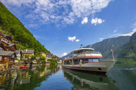 Hallstatt-Dachstein alpine landscape, part of the Salzkammergut, Eastern Alps, Austria - 03 Feb 2018のeditorial素材