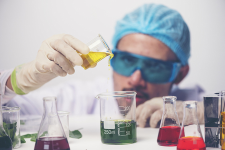 doctor scientists researching in laboratory, Healthcare and biotechnology concept.の写真素材