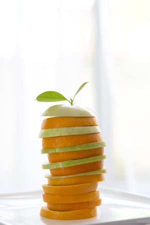 fresh oranges, organic fruitの写真素材