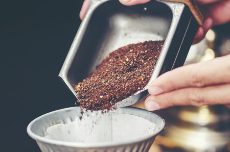 Smell of freshly grinded coffee