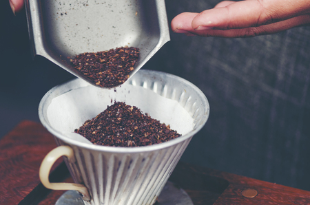 vintage coffee toolsの写真素材