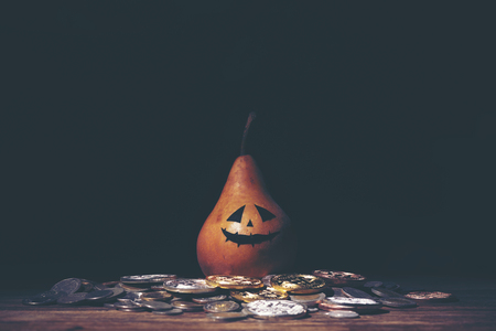 Creative picture art in Halloween conceptの写真素材