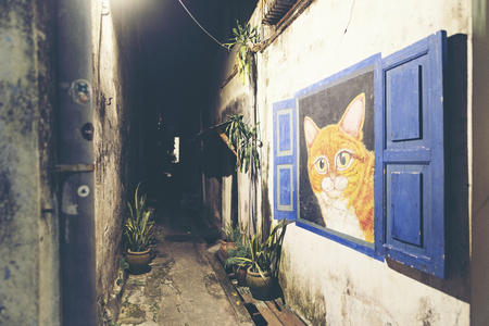 Street art in Georgetown, Penang, Malaysiaのeditorial素材