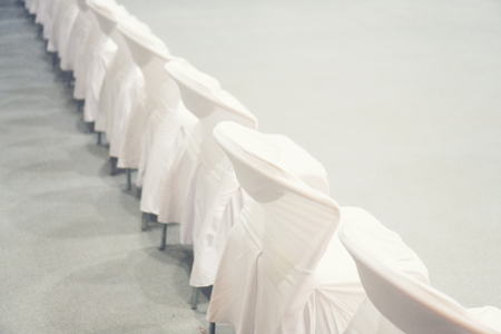 White chair in the hotelの写真素材