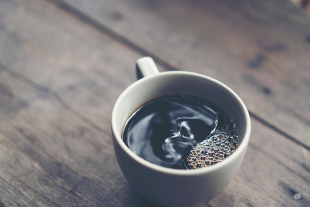 hot coffee cup from coffee filter process, drip coffee